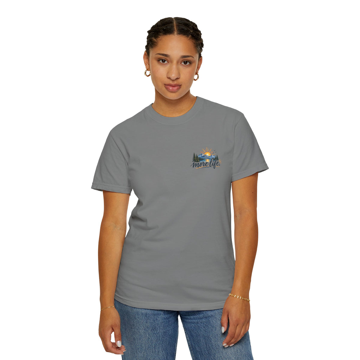 Adventure Graphic T-Shirt — "You Can't Give Your Life More Time" Scenic Tee