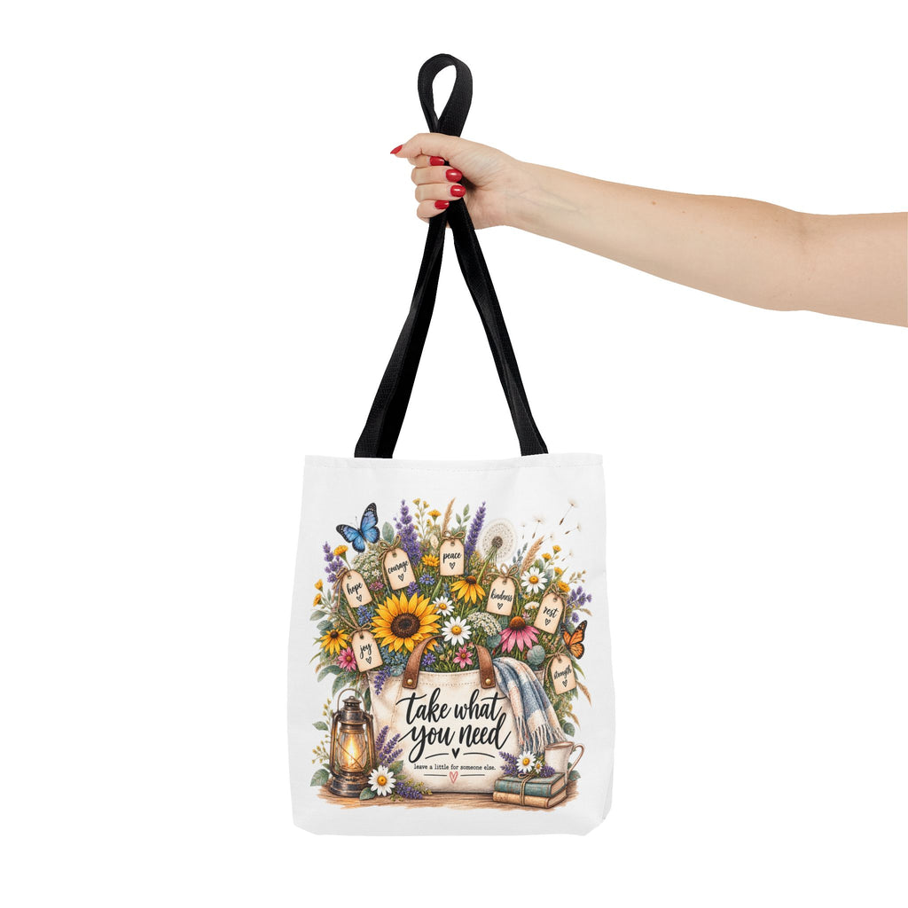 Floral 'Take What You Need' Tote Bag
