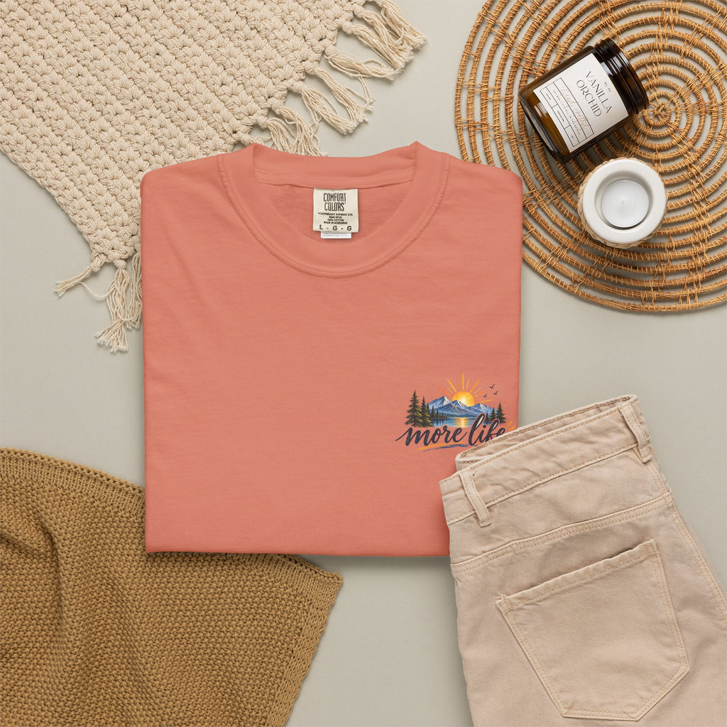 Adventure Graphic T-Shirt — "You Can't Give Your Life More Time" Scenic Tee