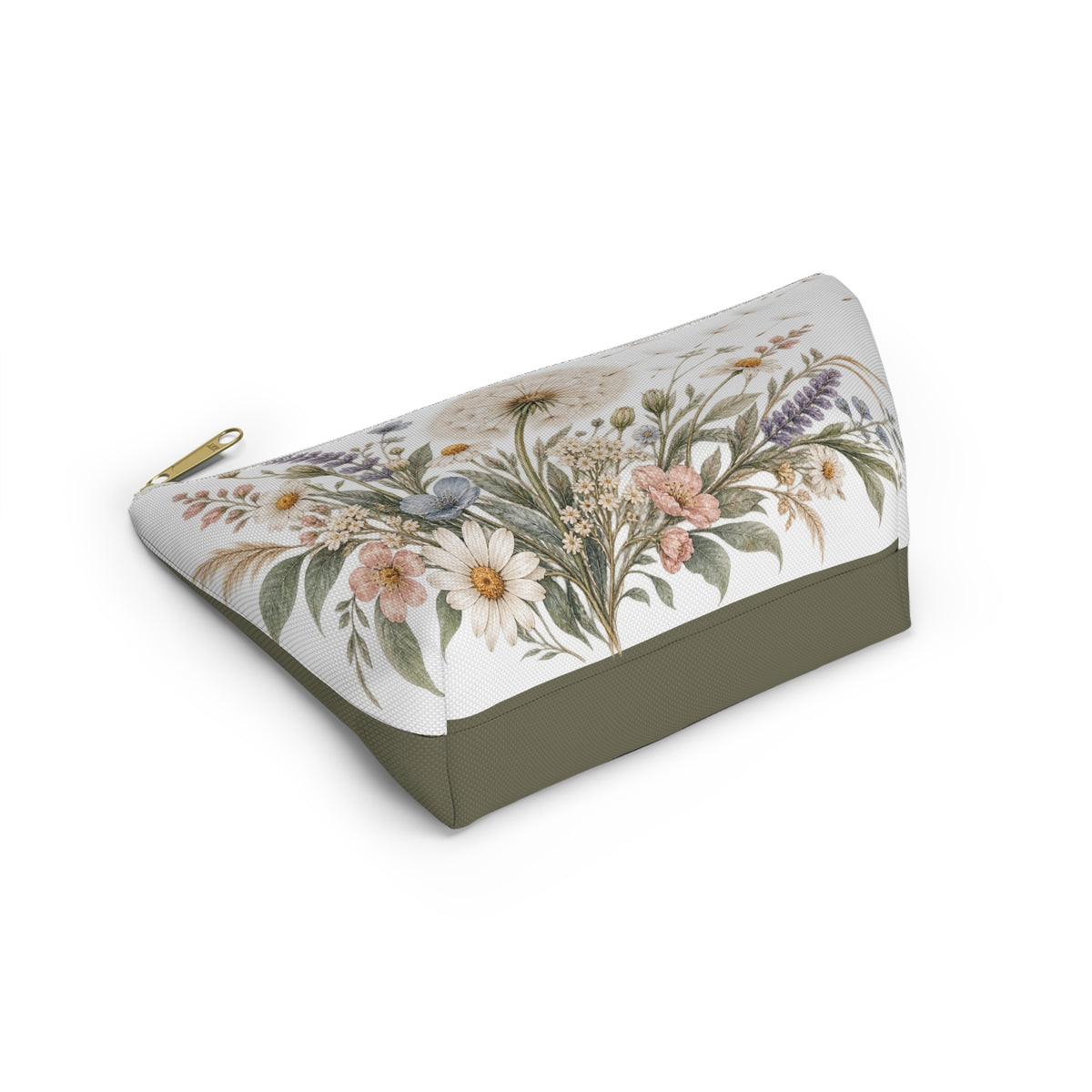 Wild Bloom Floral Dandelion Accessory Pouch