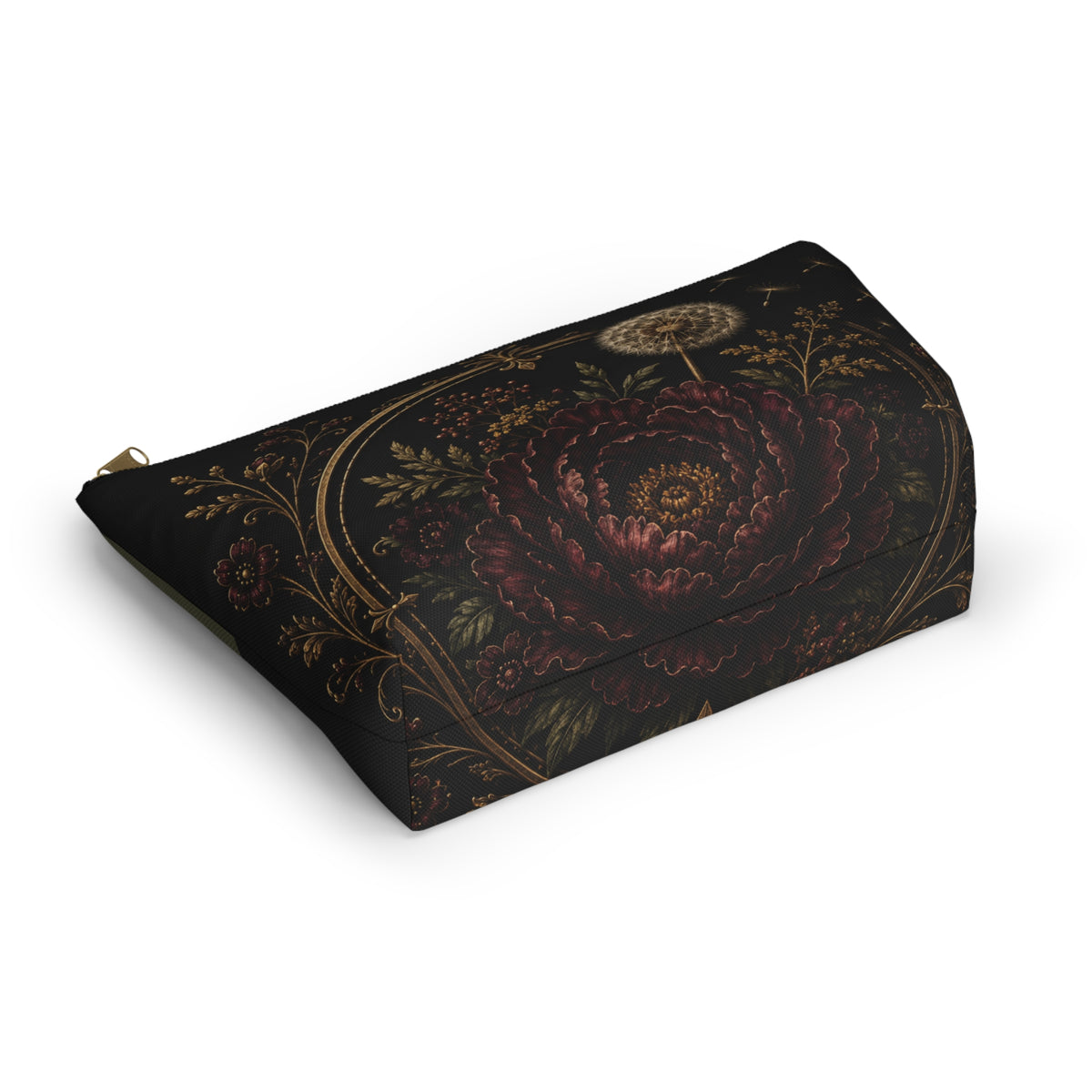 Midnight Garden Floral Dandelion Accessory Pouch