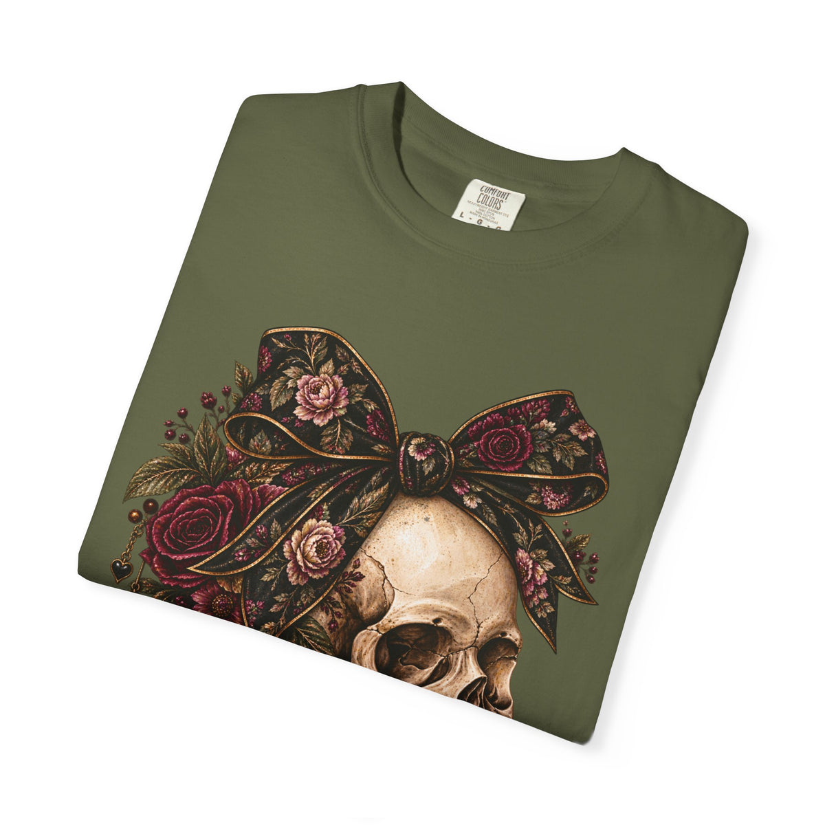 Skull & Roses T-Shirt — Floral Skull Graphic Tee