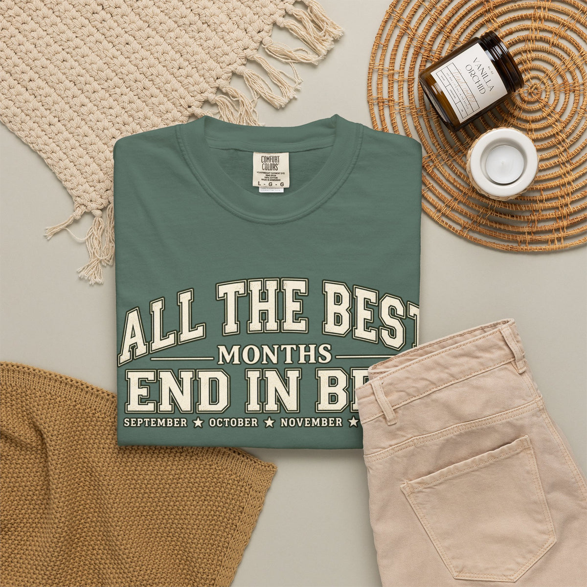 All The Best Months End In Ber T-Shirt — Fall Months Tee (September, October, November, December)