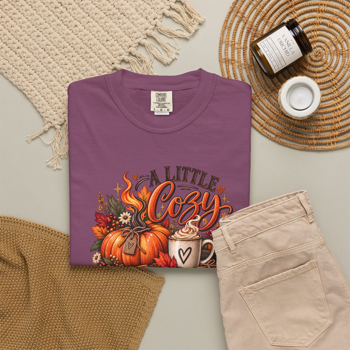 Cozy A Little Cozy A Little Feral Fall Pumpkin T-Shirt