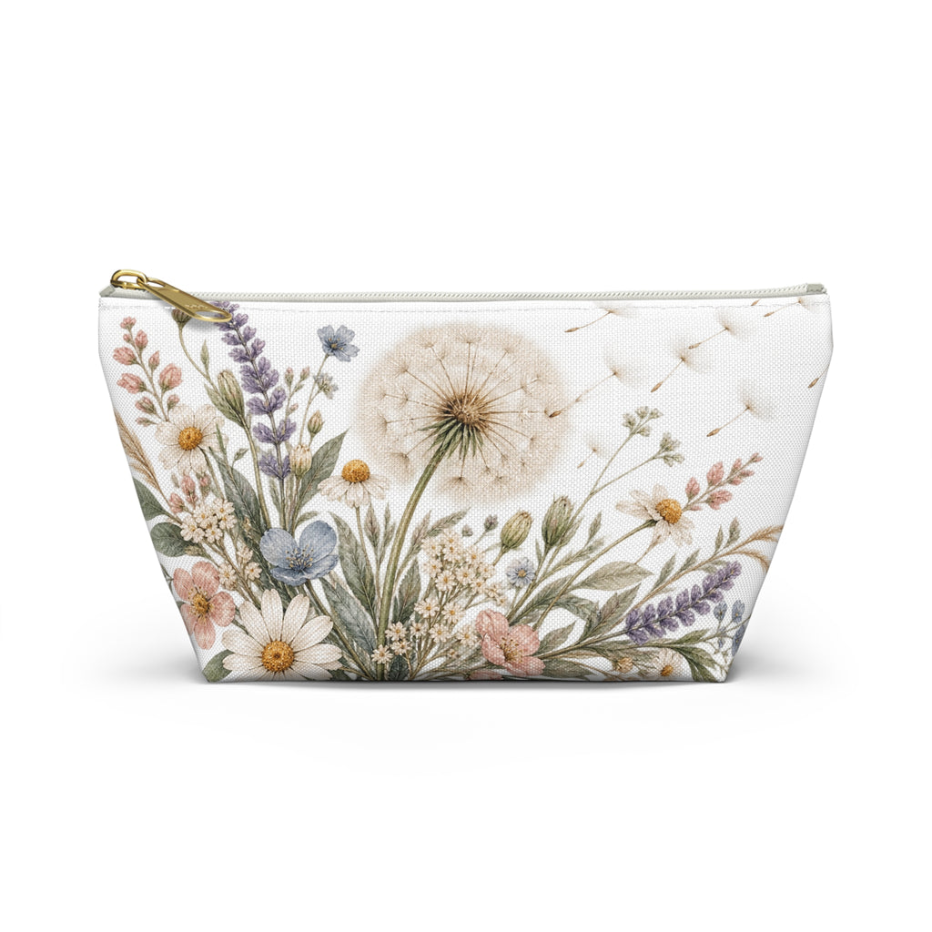 Wild Bloom Floral Dandelion Accessory Pouch
