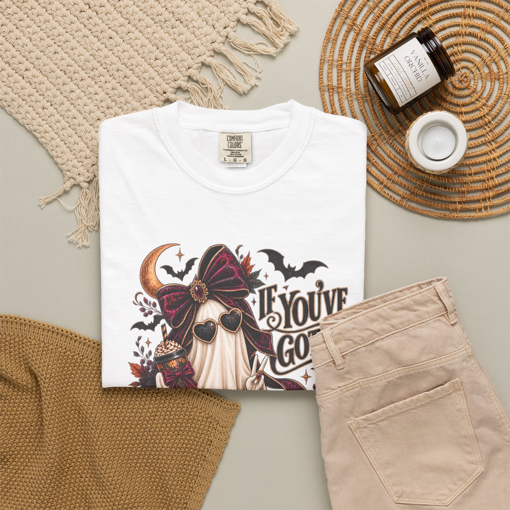 Halloween Ghost T-Shirt – "If You’ve Got It, Haunt It" Spooky Graphic Tee