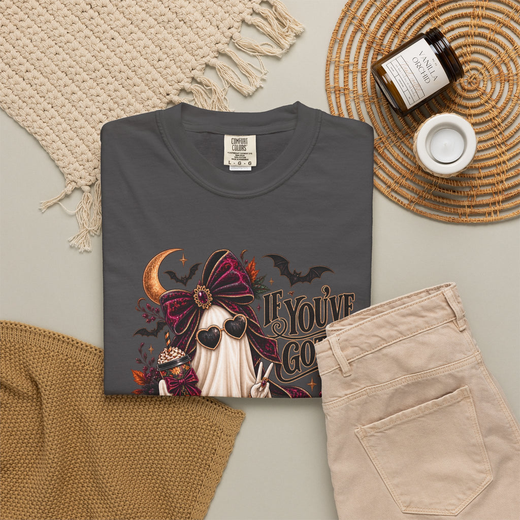 Halloween Ghost T-Shirt – "If You’ve Got It, Haunt It" Spooky Graphic Tee