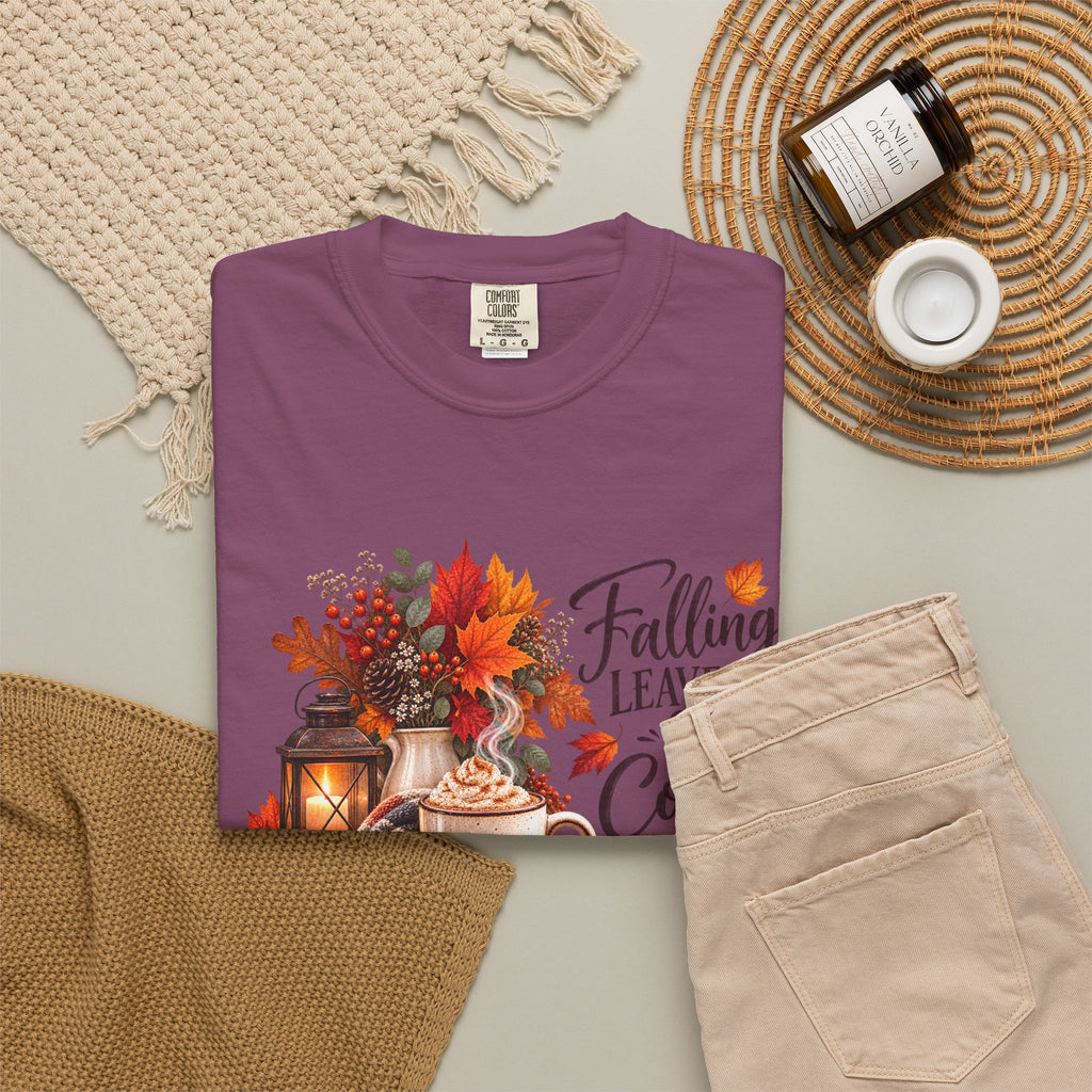 Falling Leaves & Coffee Please T-Shirt