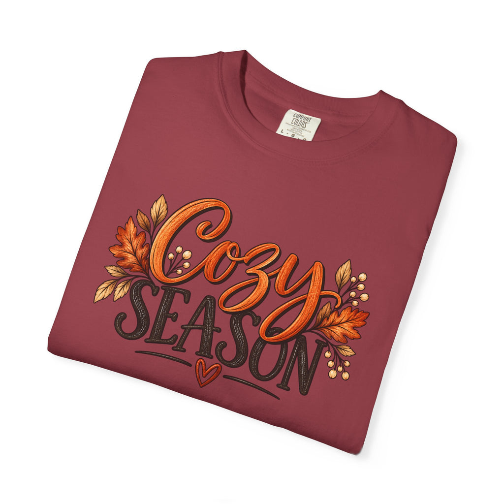 Cozy Season Tee — Autumn Leaves Fall Graphic T-Shirt