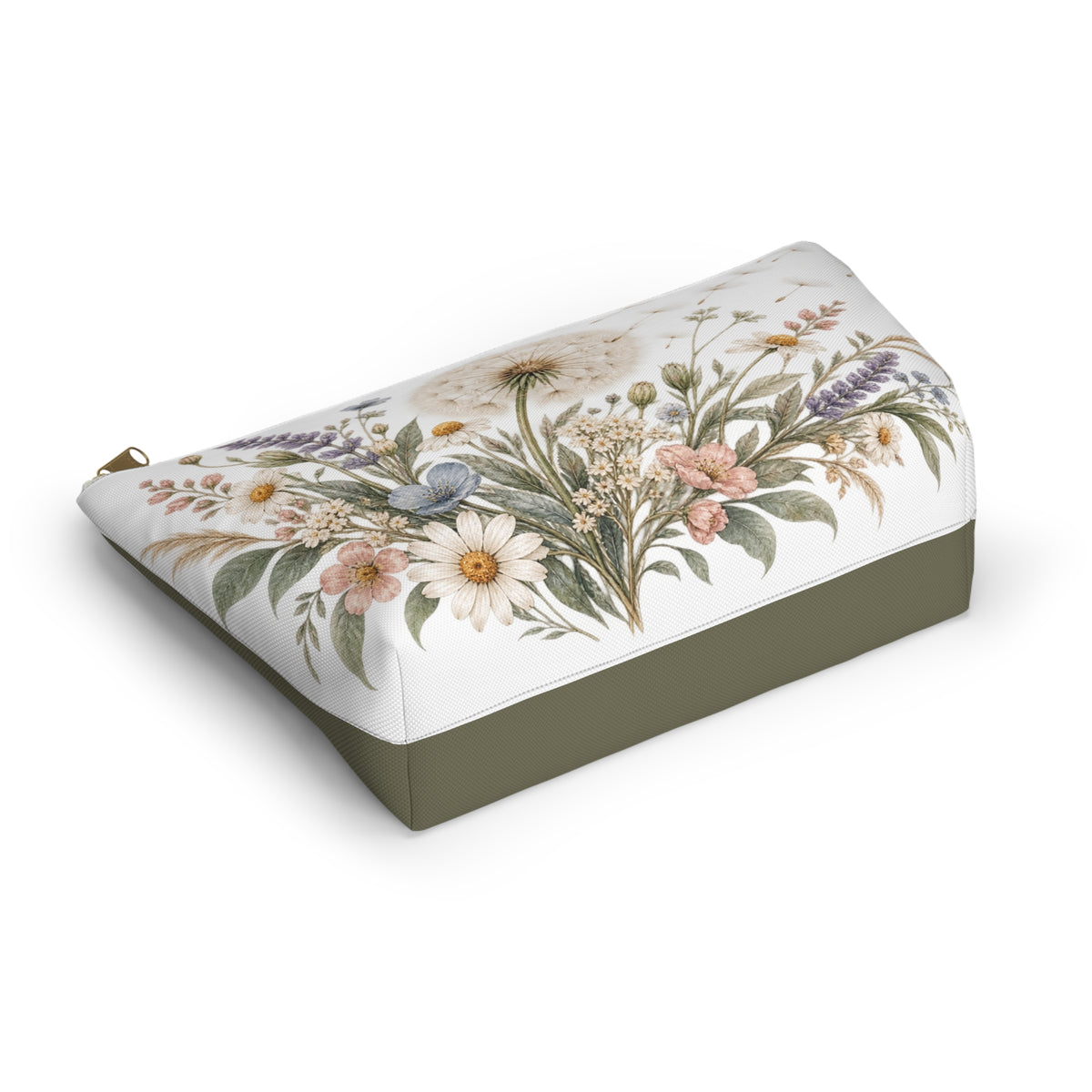 Wild Bloom Floral Dandelion Accessory Pouch