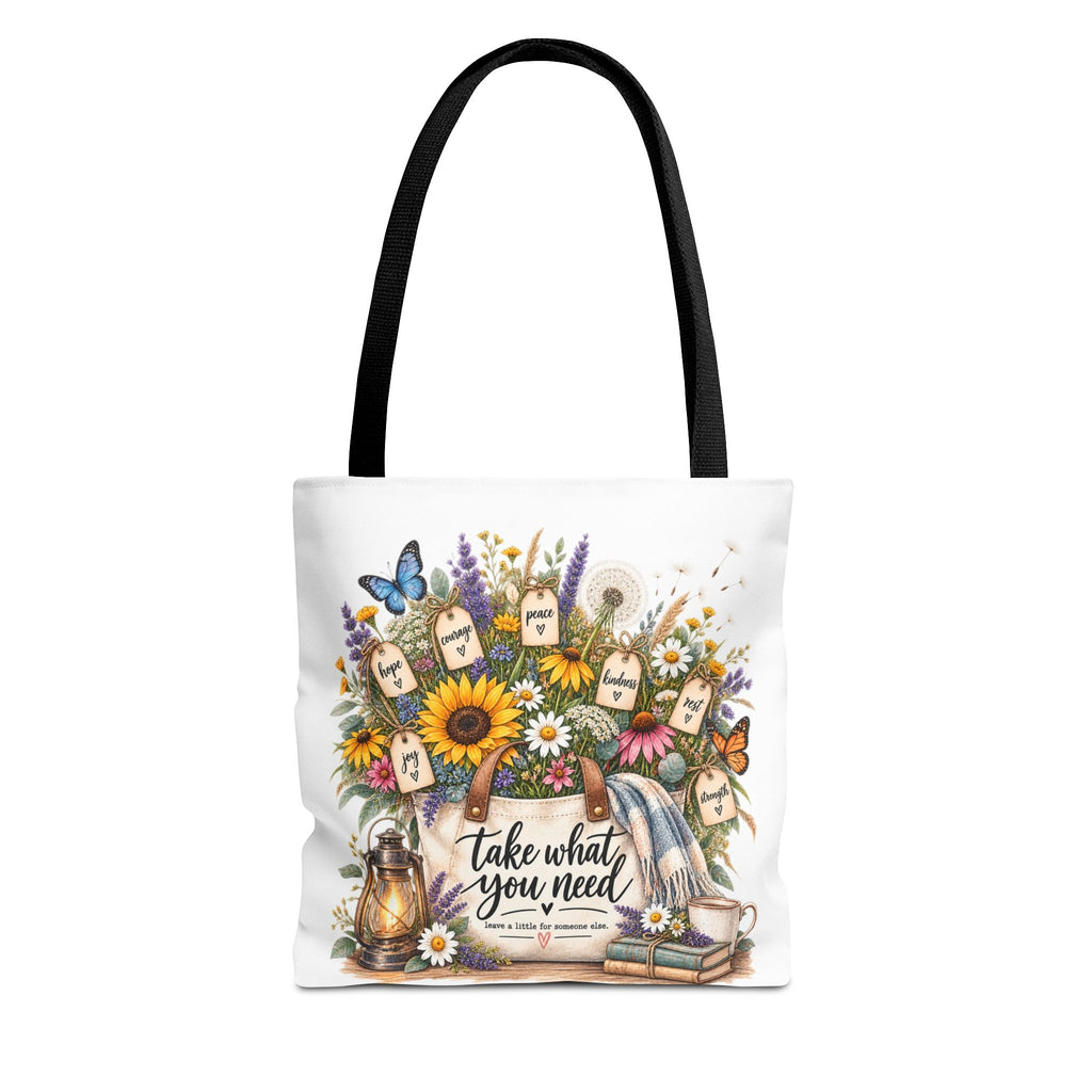 Floral 'Take What You Need' Tote Bag