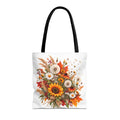 Sunflower Autumn Bouquet Tote Bag — Fall Floral Canvas Tote
