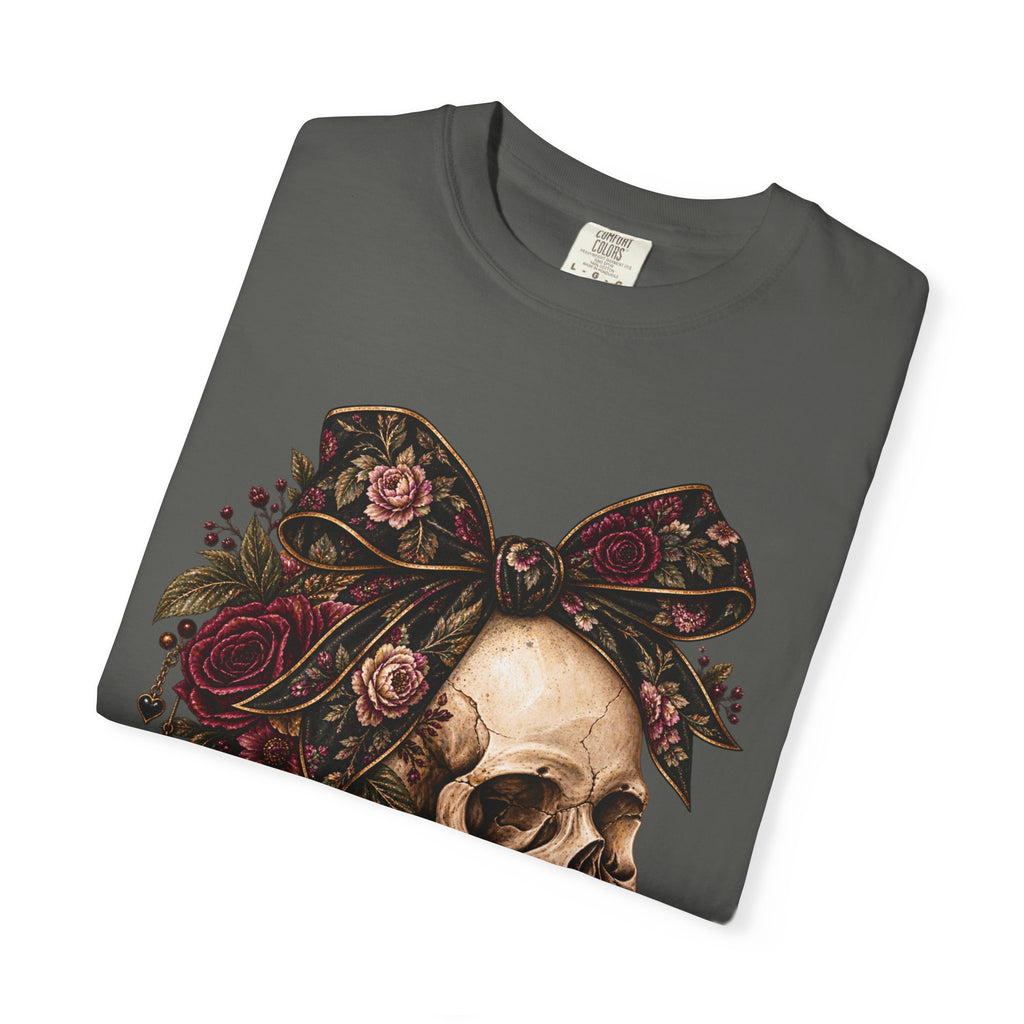 Skull & Roses T-Shirt — Floral Skull Graphic Tee