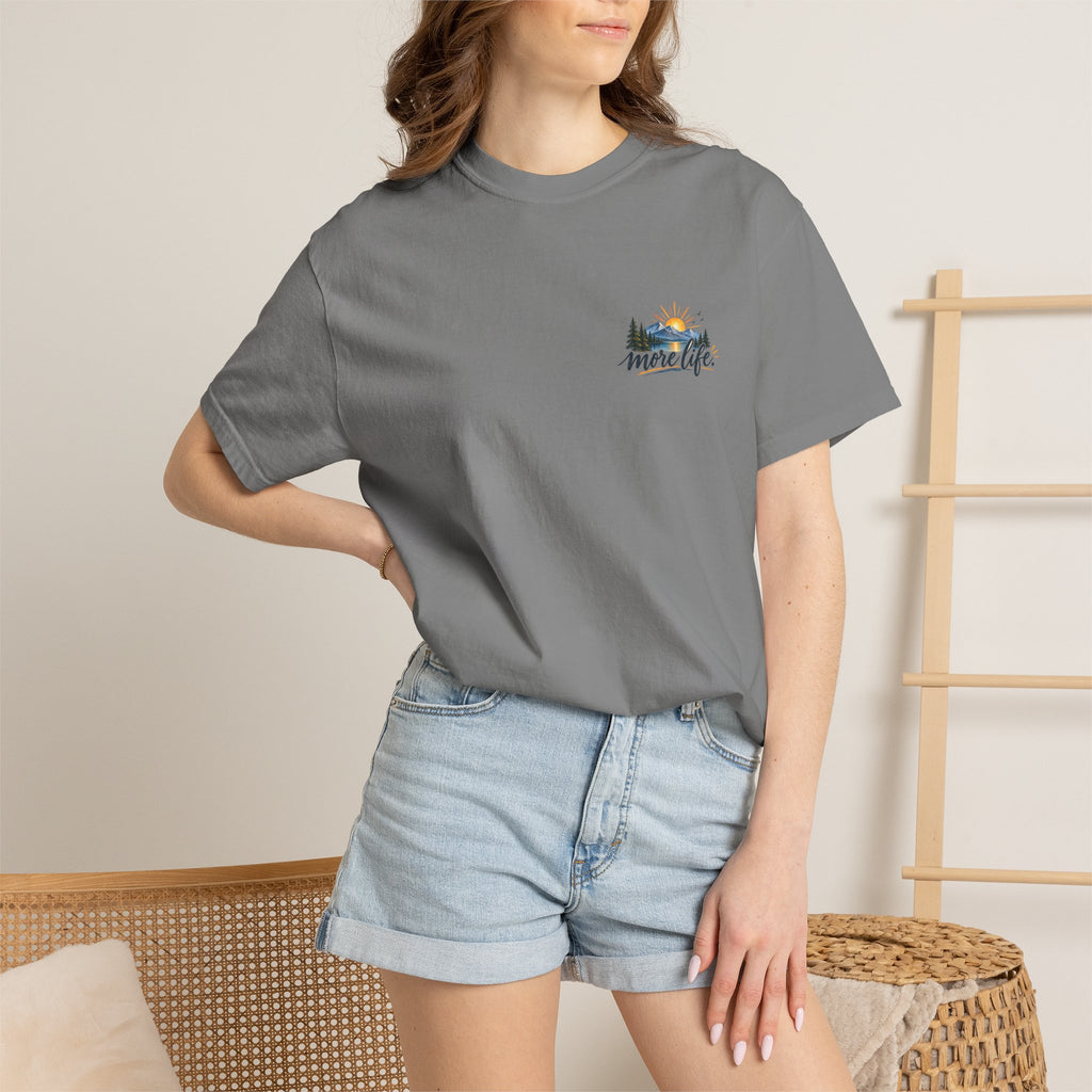 Adventure Graphic T-Shirt — "You Can't Give Your Life More Time" Scenic Tee
