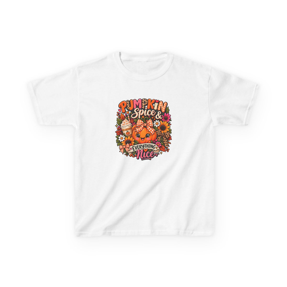 Kids Pumpkin Spice Tee — "Pumpkin Spice & Everything Nice" Fall Shirt
