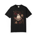 Vintage Floral Ghost T-Shirt — Cute Spooky Halloween Tee