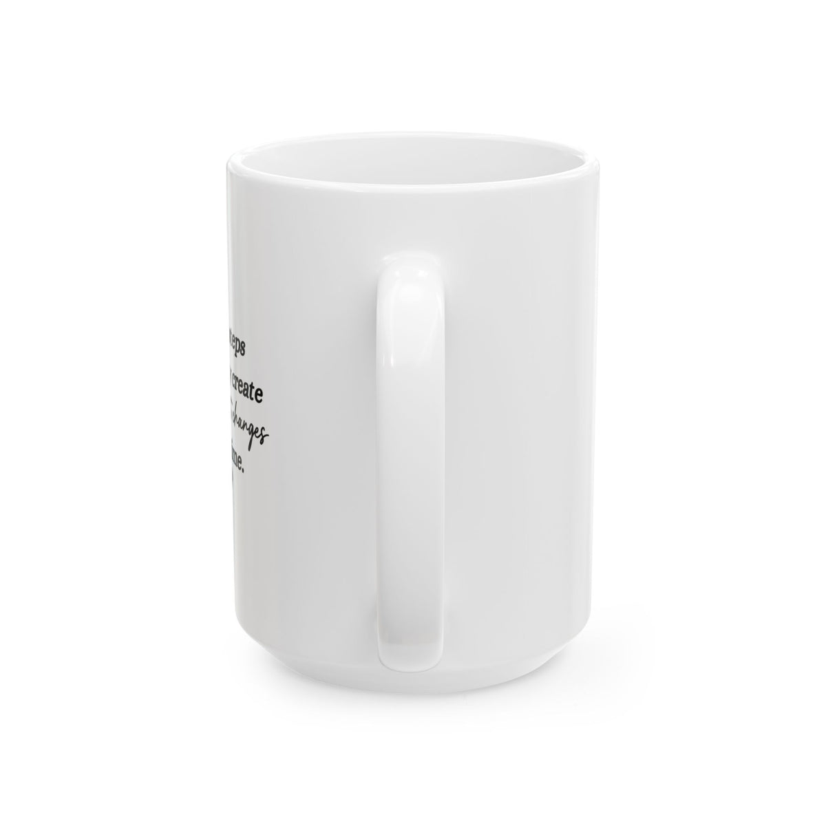 Small Steps-Inspirational Quote Ceramic Mug — Coffee Cup (15oz)