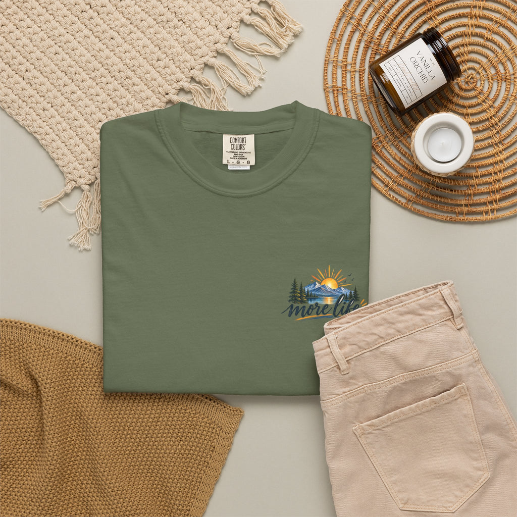 Adventure Graphic T-Shirt — "You Can't Give Your Life More Time" Scenic Tee