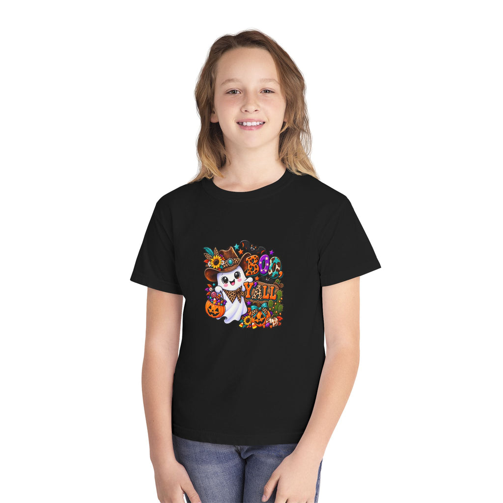 Kids' Halloween Ghost Tee — Cute Fall Pumpkin & Floral Trick-or-Treat Shirt