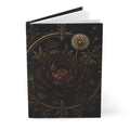 Midnight Garden Floral Velvet Noir Hardcover Journal — Lined Vintage Botanical Notebook
