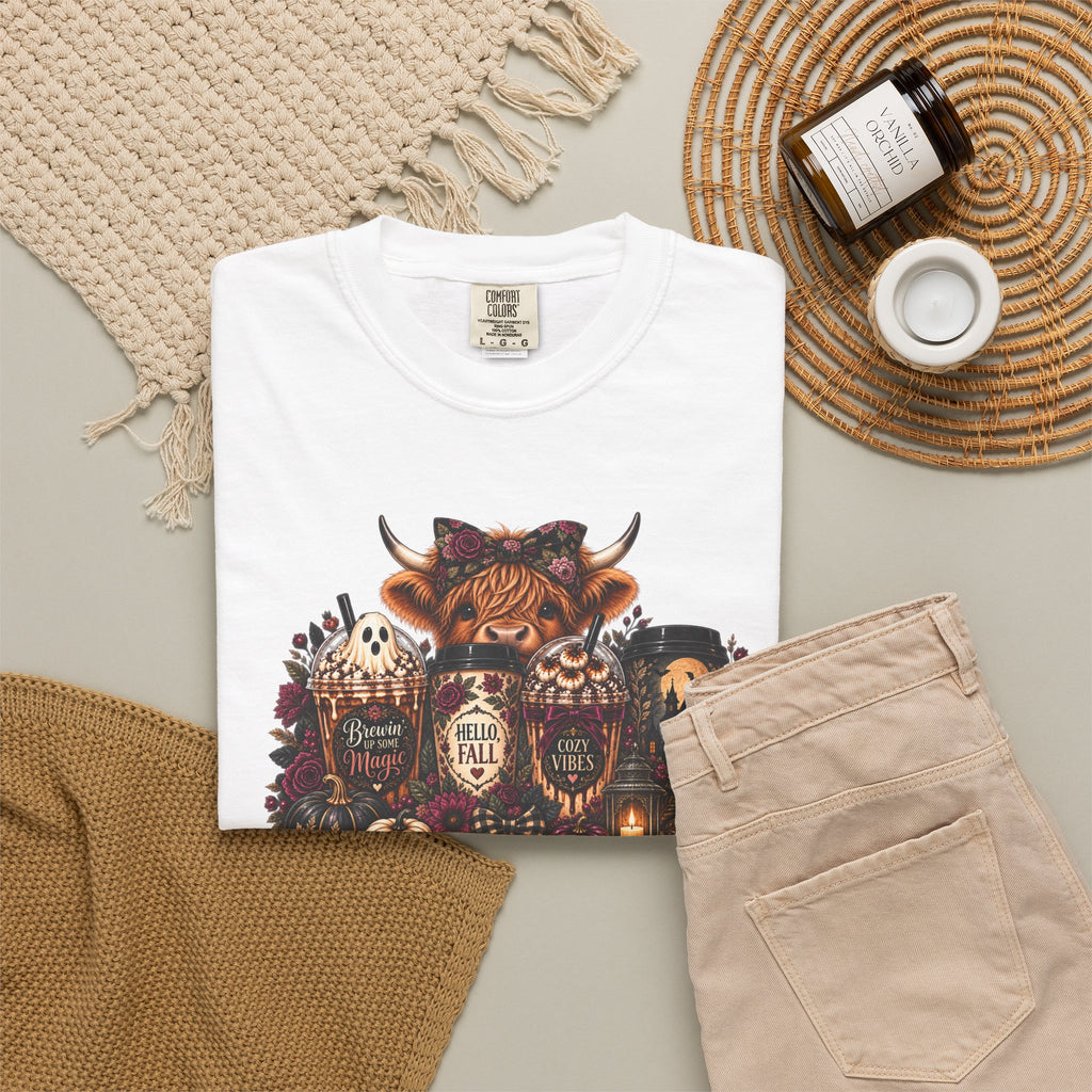 Vintage Floral Coffee Heifer T-Shirt — Heifer Coffee Graphic Tee