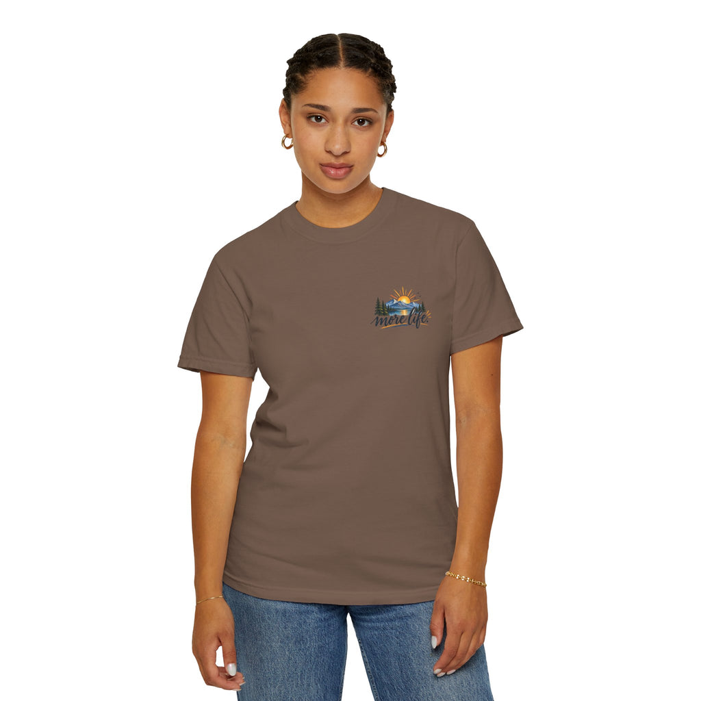 Adventure Graphic T-Shirt — "You Can't Give Your Life More Time" Scenic Tee