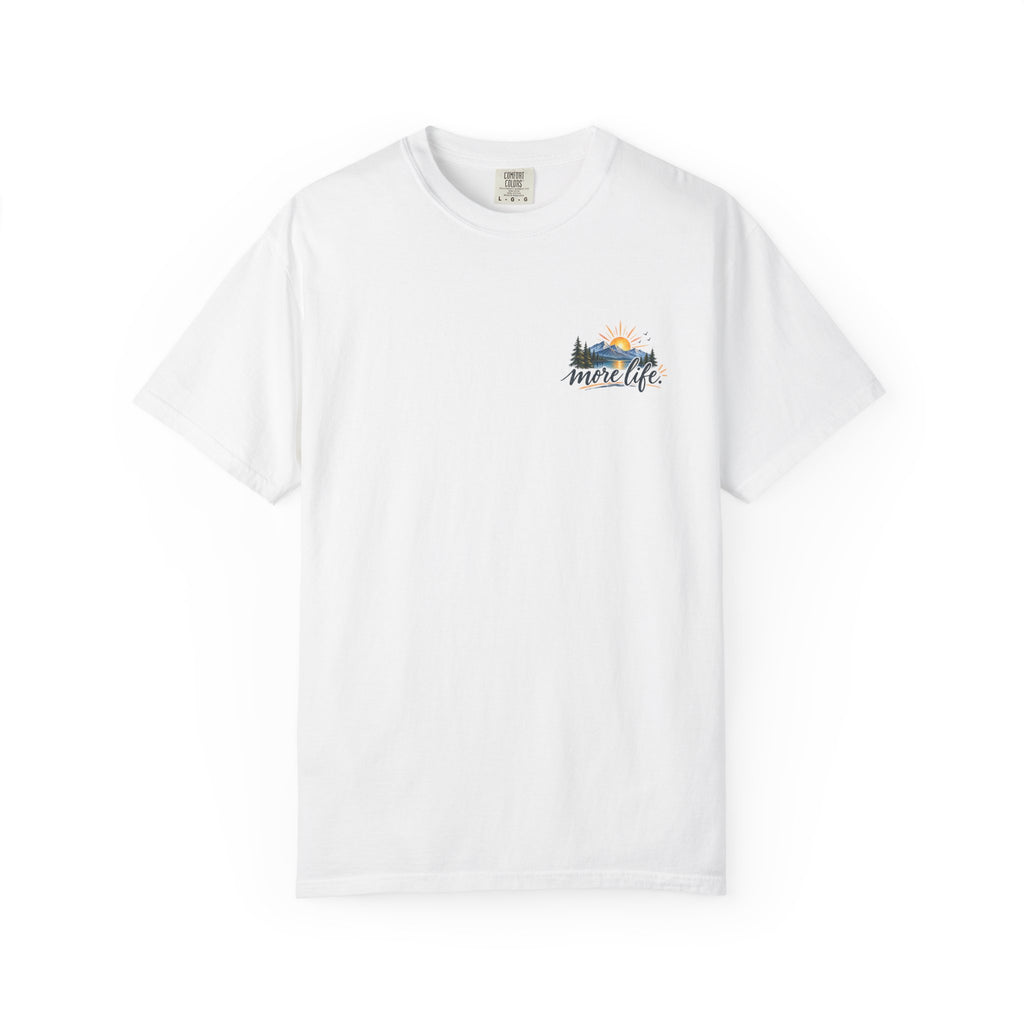 Adventure Graphic T-Shirt — "You Can't Give Your Life More Time" Scenic Tee