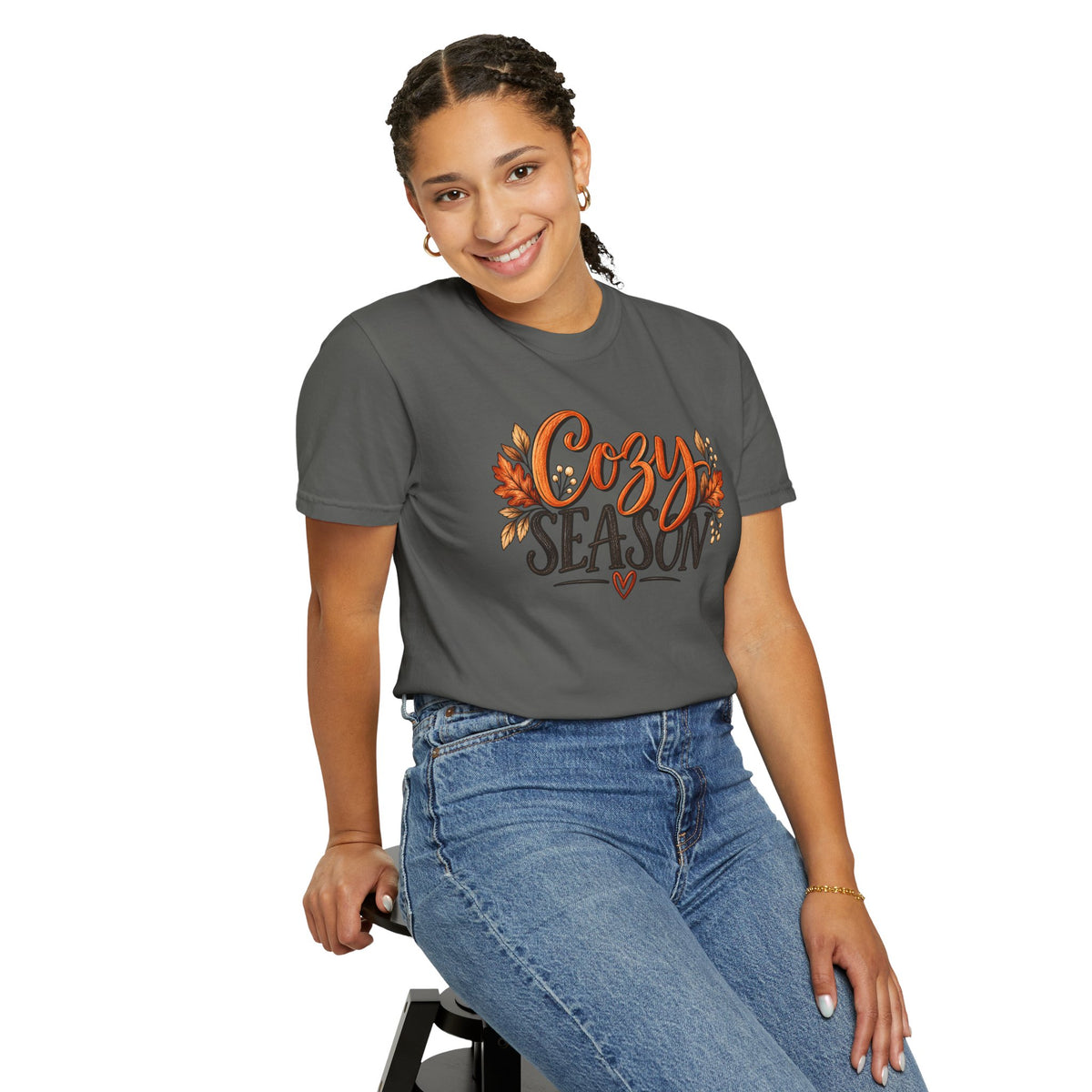 Cozy Season Tee — Autumn Leaves Fall Graphic T-Shirt