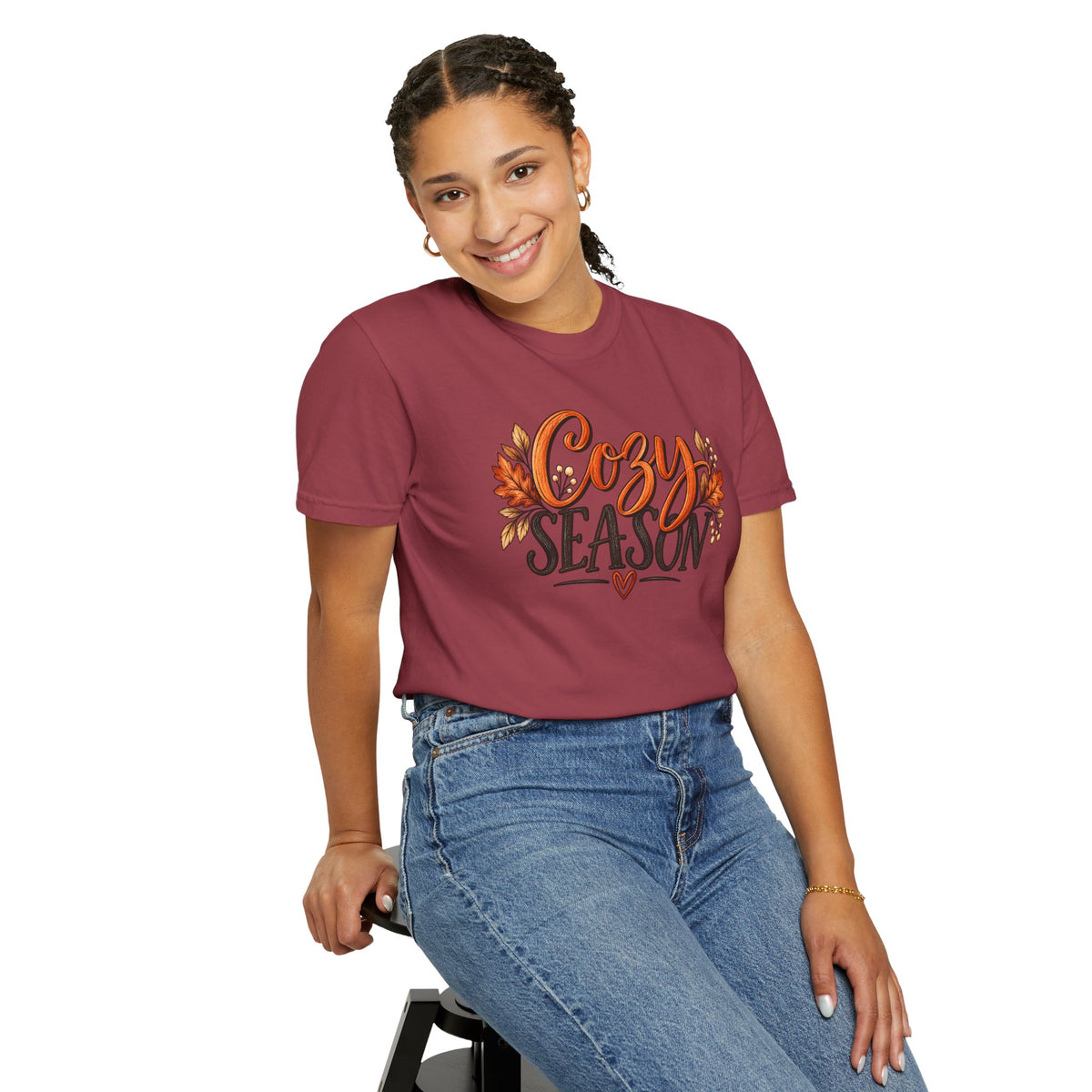 Cozy Season Tee — Autumn Leaves Fall Graphic T-Shirt