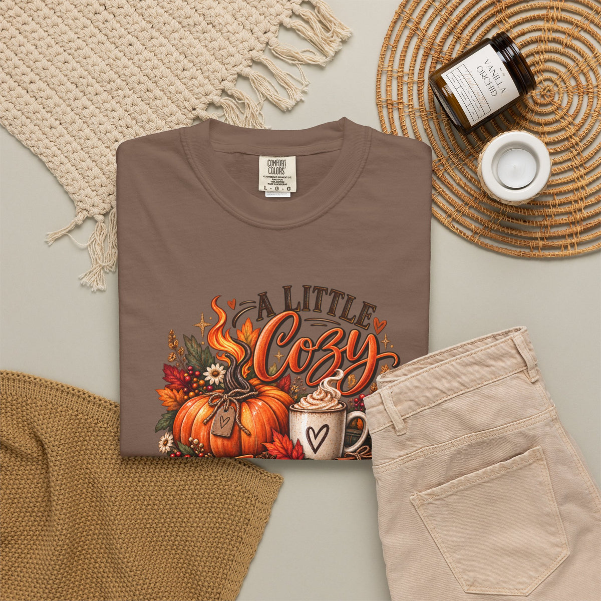 Cozy A Little Cozy A Little Feral Fall Pumpkin T-Shirt
