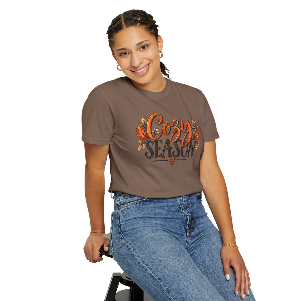 Cozy Season Tee — Autumn Leaves Fall Graphic T-Shirt
