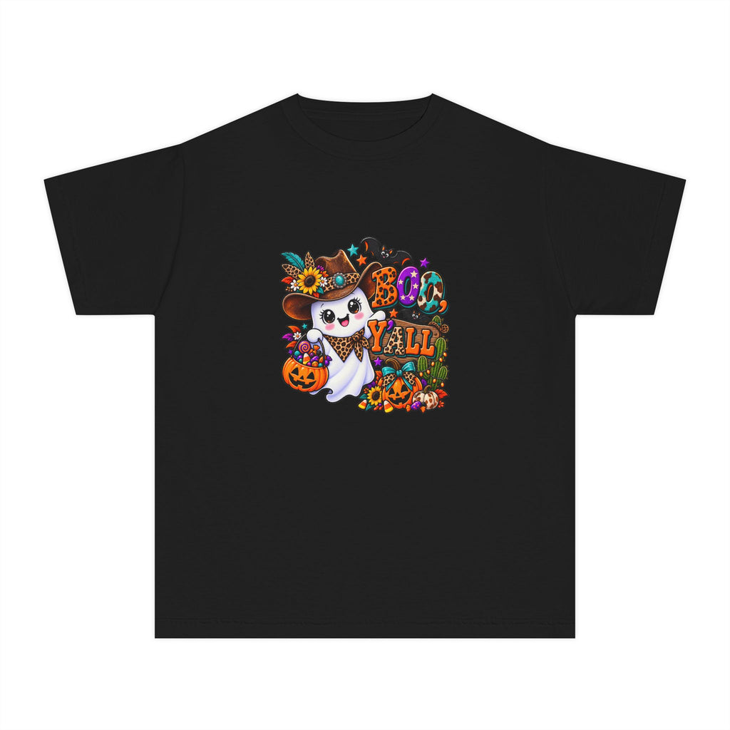 Kids' Halloween Ghost Tee — Cute Fall Pumpkin & Floral Trick-or-Treat Shirt