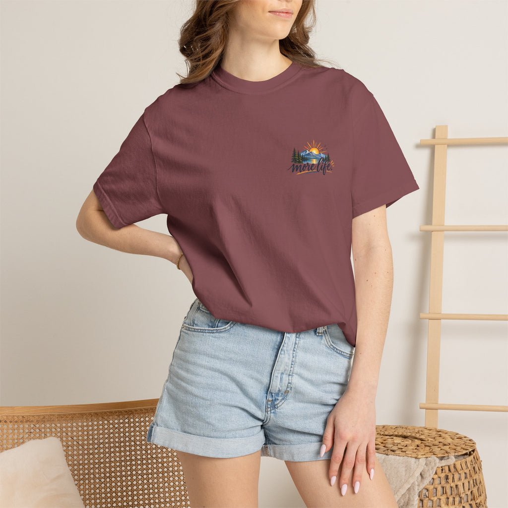Adventure Graphic T-Shirt — "You Can't Give Your Life More Time" Scenic Tee