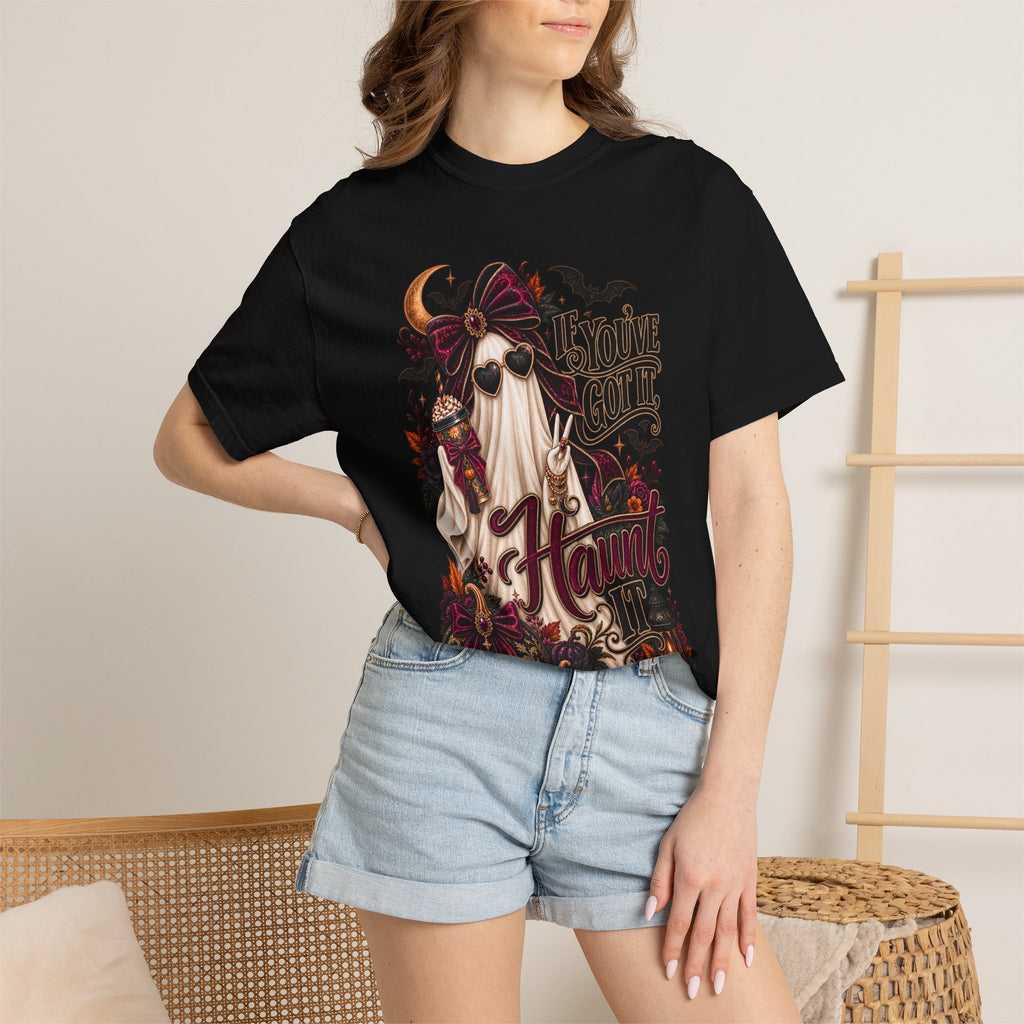 Halloween Ghost T-Shirt – "If You’ve Got It, Haunt It" Spooky Graphic Tee