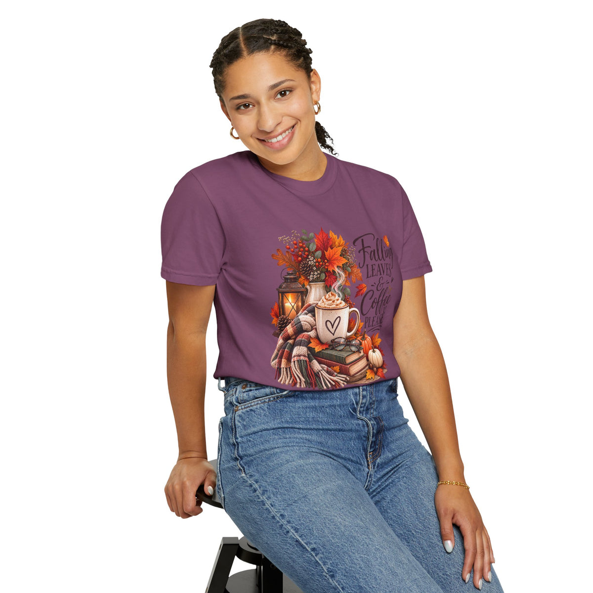 Falling Leaves & Coffee Please T-Shirt