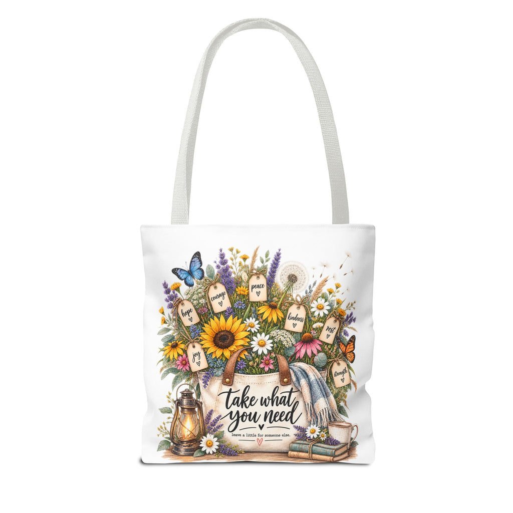 Floral 'Take What You Need' Tote Bag