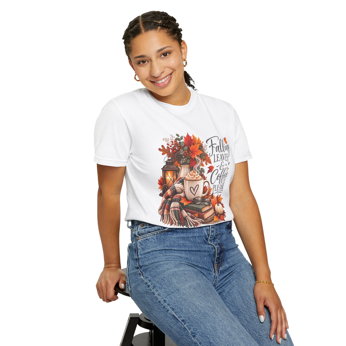 Falling Leaves & Coffee Please T-Shirt