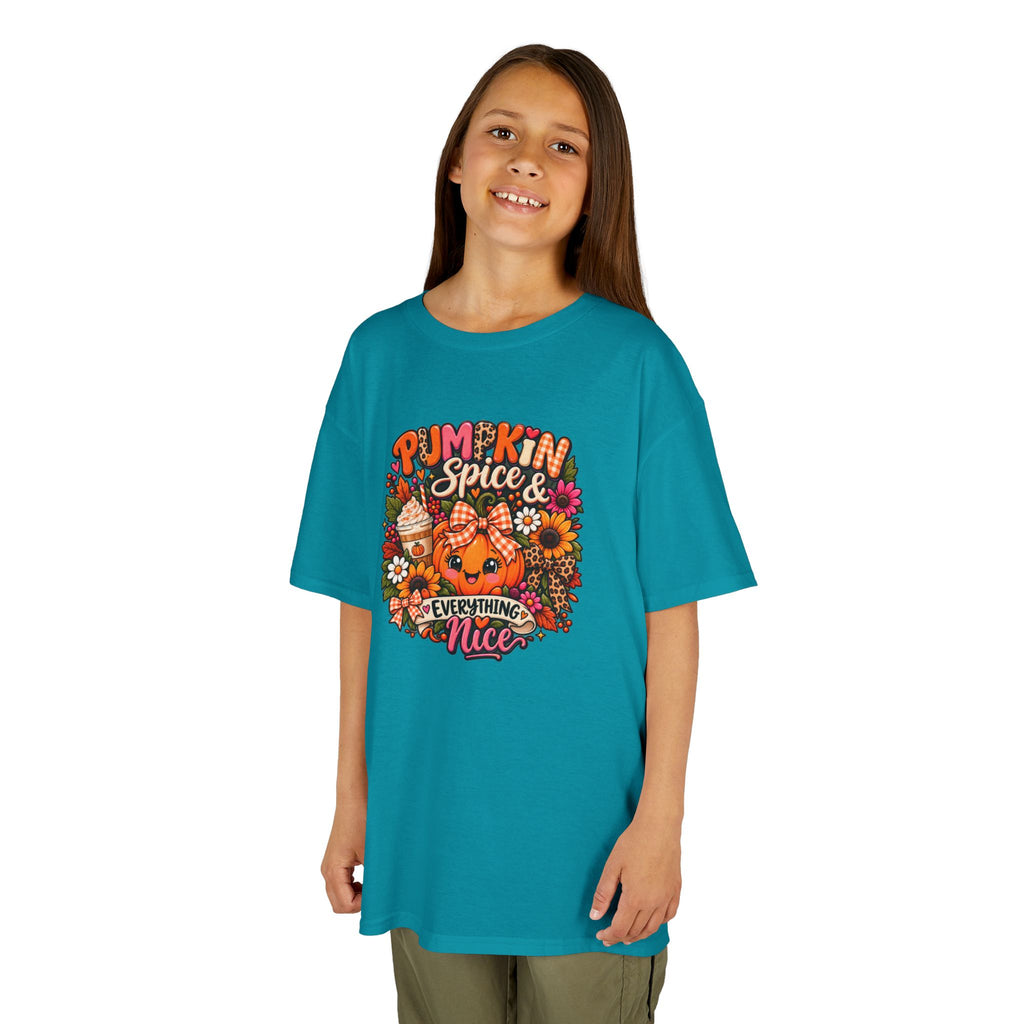 Kids Pumpkin Spice Tee — "Pumpkin Spice & Everything Nice" Fall Shirt