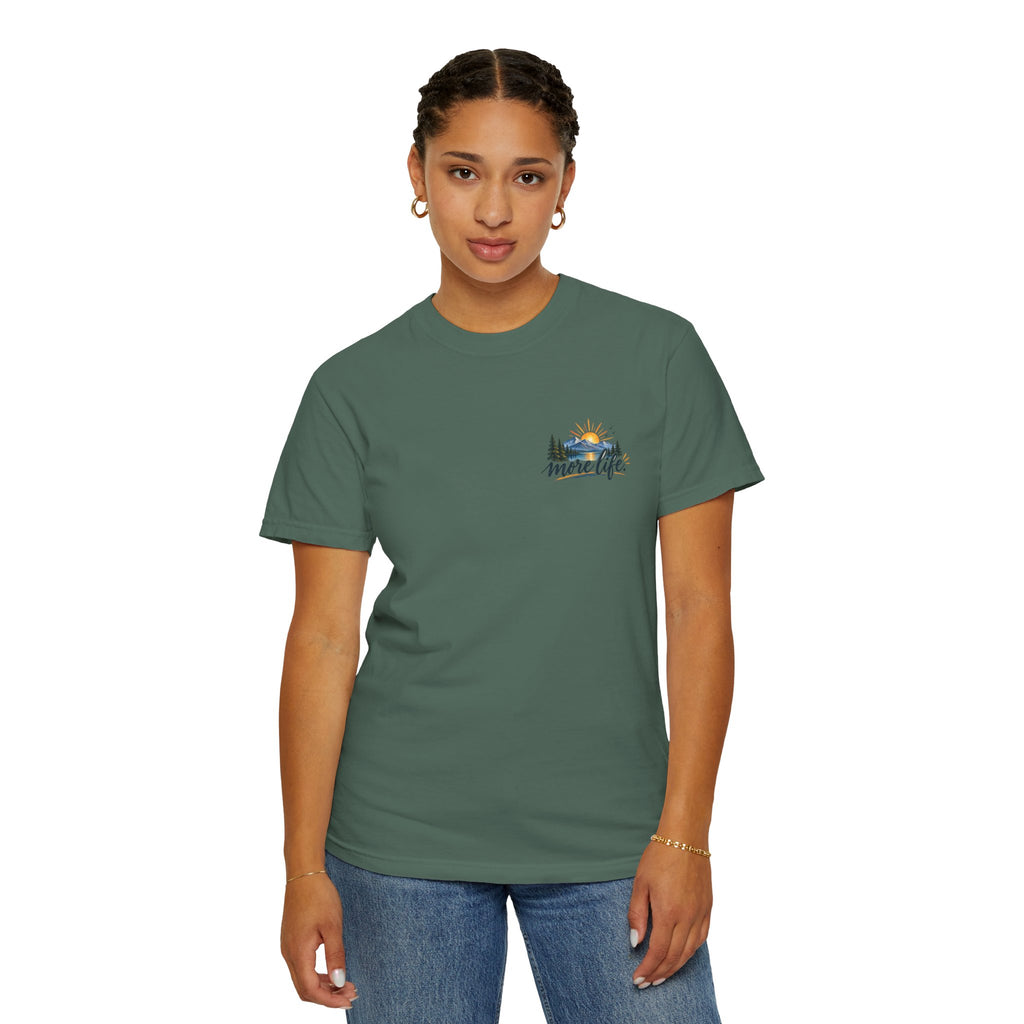 Adventure Graphic T-Shirt — "You Can't Give Your Life More Time" Scenic Tee