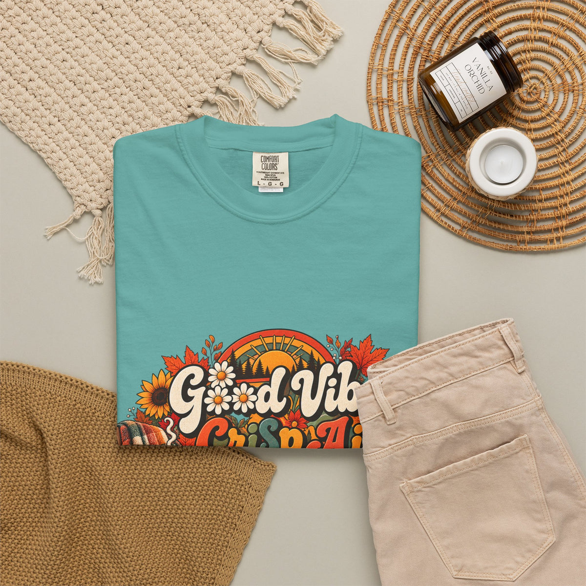 Fall Cozy 'Good Vibes & Cider' T-Shirt