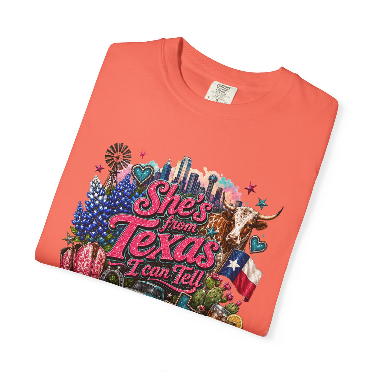 She's From Texas I Can Tell T-Shirt — Texas Pride Graphic Tee