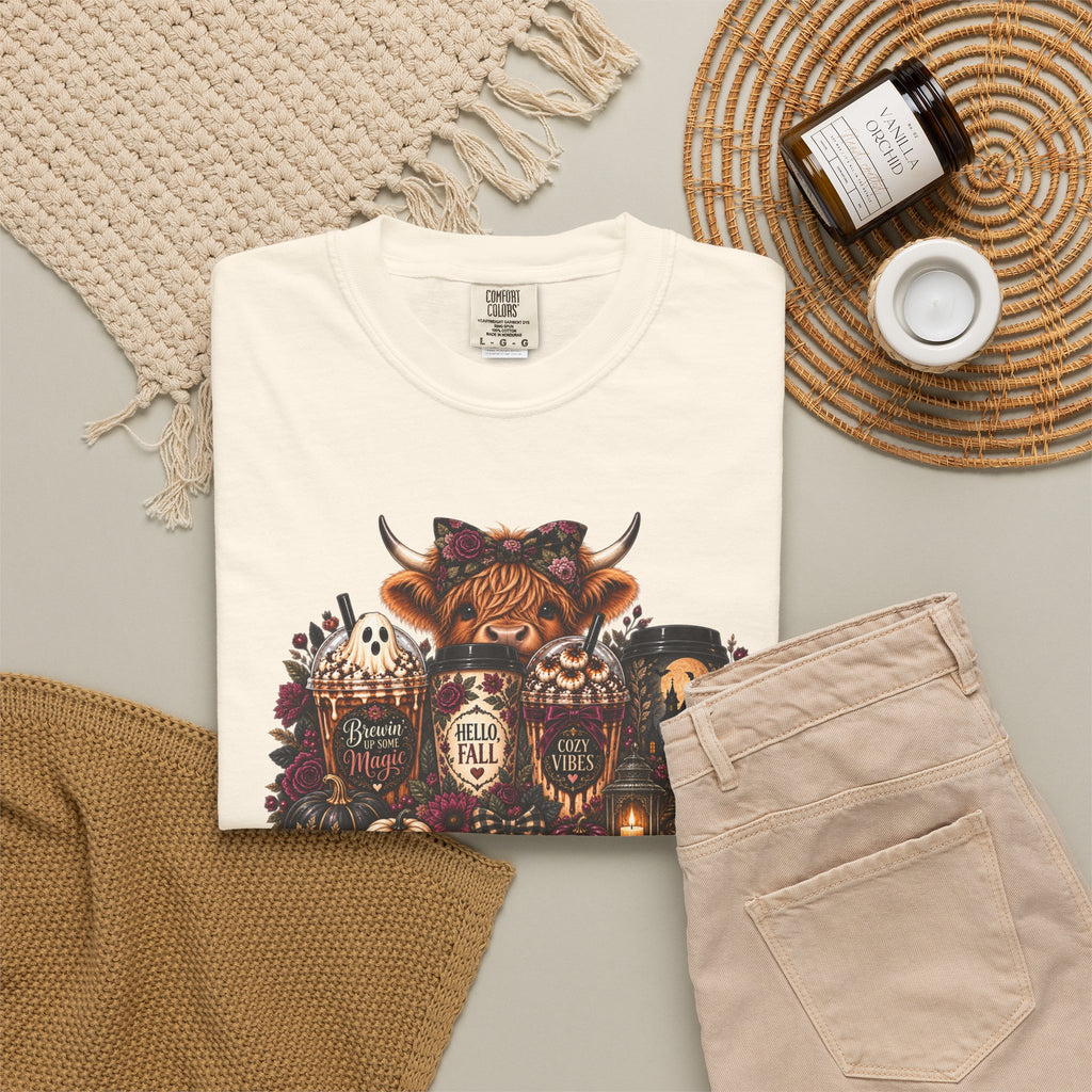 Vintage Floral Coffee Heifer T-Shirt — Heifer Coffee Graphic Tee