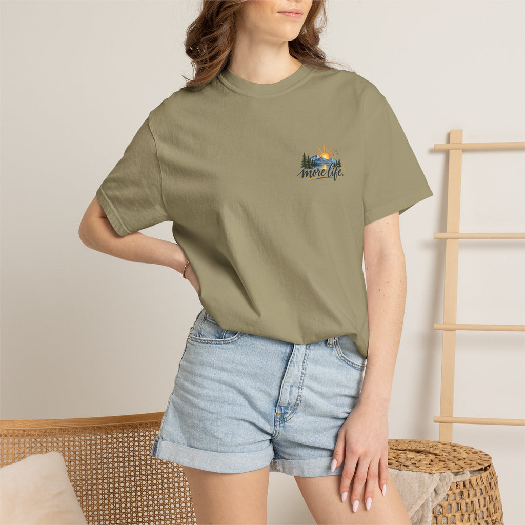 Adventure Graphic T-Shirt — "You Can't Give Your Life More Time" Scenic Tee