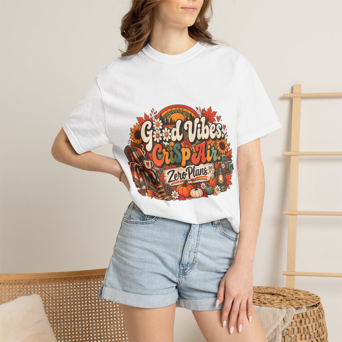 Fall Cozy 'Good Vibes & Cider' T-Shirt